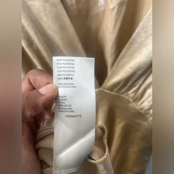 Free People X REVOLVE Beatrice Maxi Dress in Metallic Gold Size 6 - Picture 9 of 13